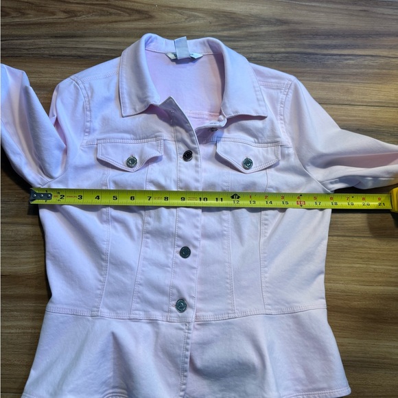White House Black Market Light Pink Jean Jacket - Picture 6 of 10